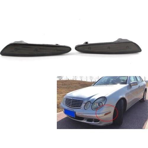 LED Side Marker In Bumper Turn Signal Light for Mercedes Benz W211 E-Class Smoke