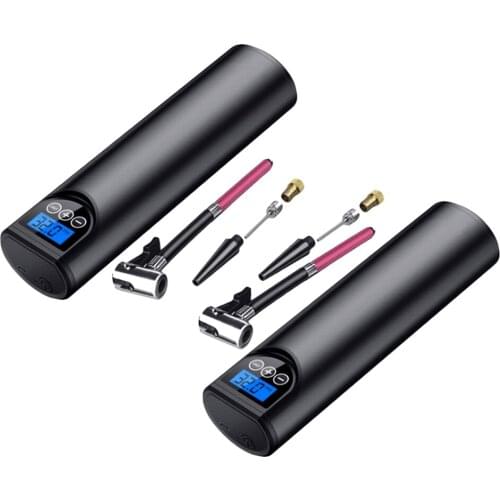 2x Air Pump Electric Tire Inflator for Bike Bicycle Motorbike Auto Car