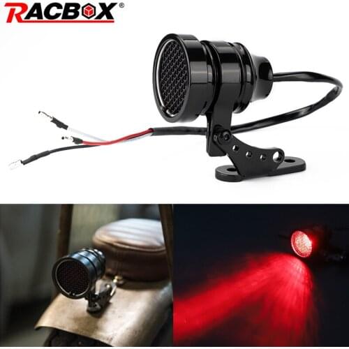 Motorcycle Tail Light Red 12V LED Adjustable Stop Tail Light Motorbike Brake Rear Lamp Taillight for Harley Bobber Chopper