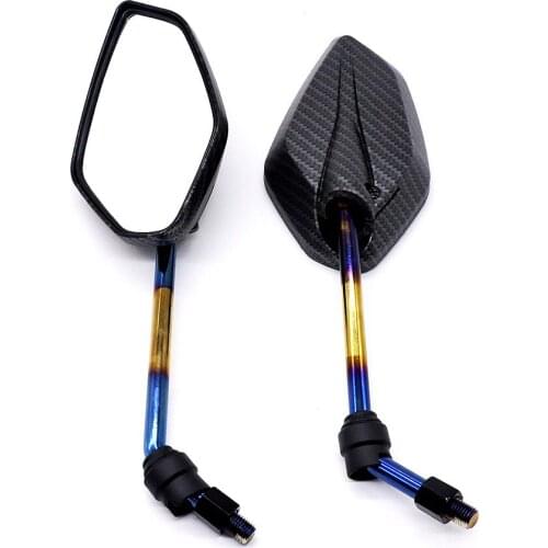 10MM Universal Scooter Rear Mirror for Honda KTM VF750 Mirror Motocross Accessories Rearview Color plating Motorcycle Mirrors