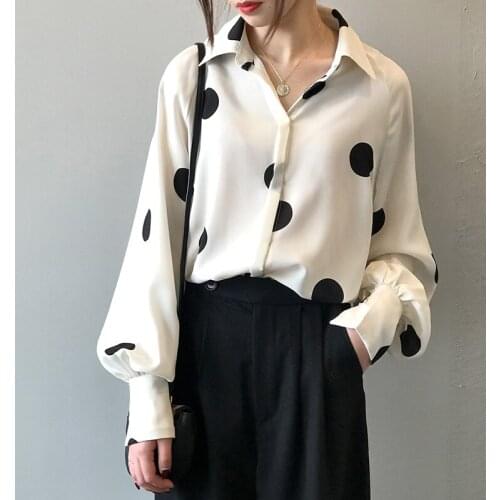ZhuJun l y Black And White Blouses