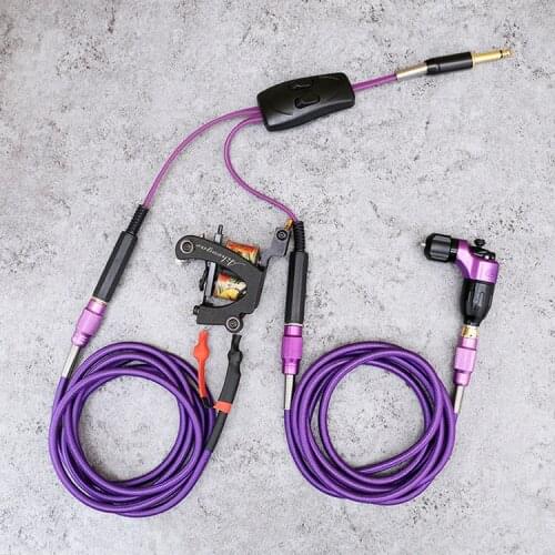 1pcs 2019new Divided into two hook lines, connect two tattoo machines at the same time interface cable Clip Cord Switch Hook Lin