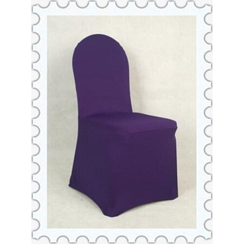 Free Shipping 100 Premium purple Spandex lycra spandex wedding chair cover