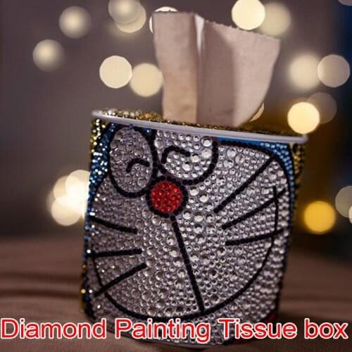 3D Special Shape Diamond Painting DIY Roll Tissue box Storage box Jewelry box Cartoon Animal Diamond Childrens Home Decor