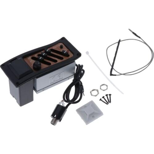 4 Band EQ Acoustic Guitars Preamp Piezo Pickup PRES Bass Middle Treble Control Knobs