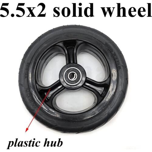 5.5x2 Solid Wheel 5.5 Inch Fast Wheel 5.5*2 Solid Tire with Plastic Hub for Fastwheel F0 Electric Scooter Accessories