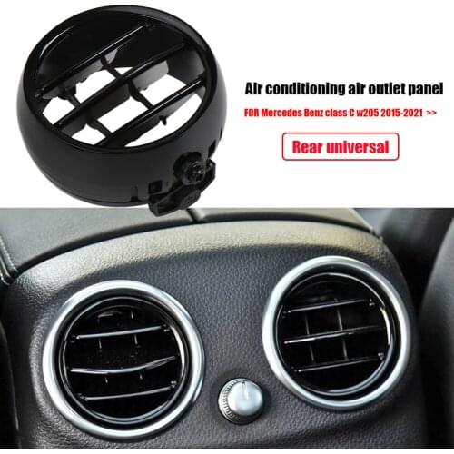 Car Center Console Air Conditioning Vent Cover Outlet Grille Panel Dashboard Air Vent Nozzle Grille for Benz C-Class W205 Bright