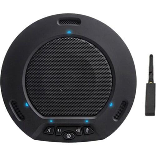 4 Pieces Wireless USB Conference Microphone Automatic Noise Reduction And Echo Cancellation 360° Omnidirectional Speakerphone