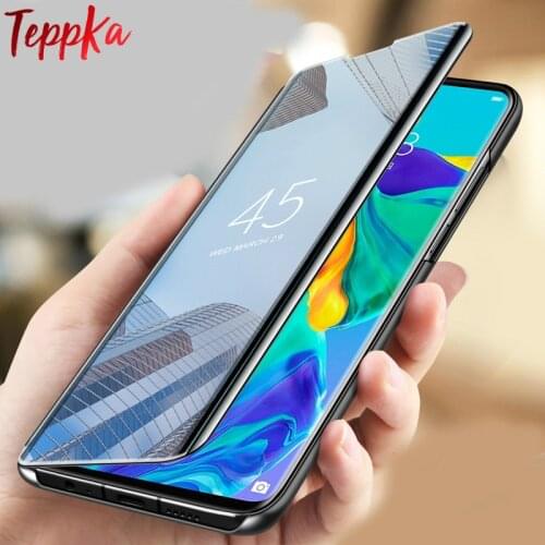 Case For Xiaomi Mi 11 Lite Mirror Flip Case Luxury Plating Flip Stand Plastic Protective Cover for Xiaomi Mi 11 Shockproof