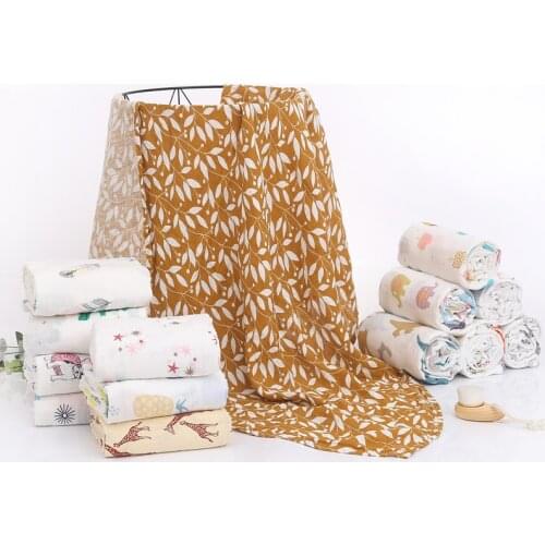 120X110cm Baby Blankets Newborn Muslin Swaddle Blanket Cotton Gauze Blanket Swaddling Blanket Baby Blankets Muslin Diaper