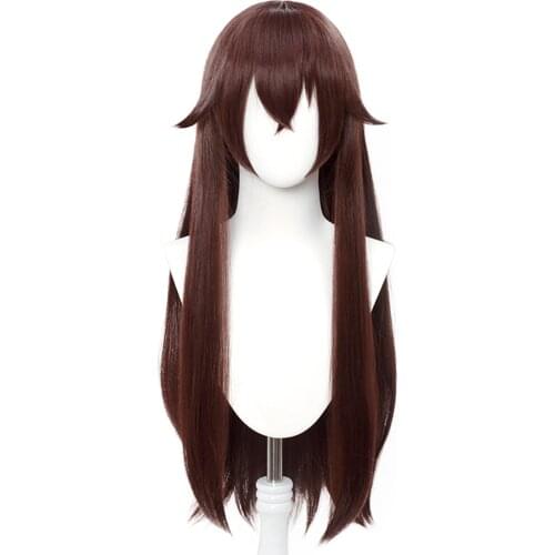 Genshin Impact Amber Cosplay Wig Heat Resistant Synthetic Hair Carnival Halloween Party Props