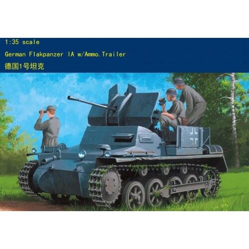 Trumpeter 80144 1/35 Scale German Flakpanzer IA w/Ammo.Trailer Tank Static Model TH05851-SMT6