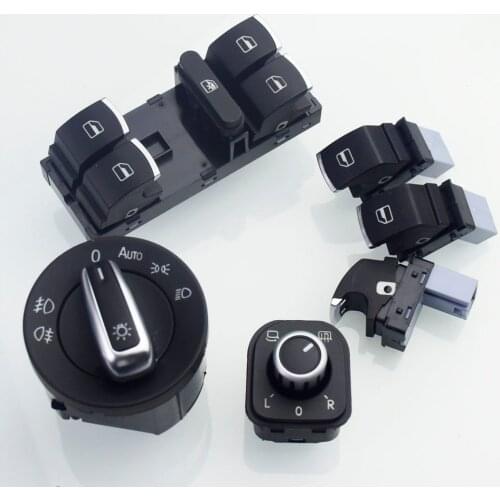 Chrome Auto Headlight Switch Fog Head Light Lamp Knob fit For VW Golf Jetta MK5 MK6 GTI Passat Touran Tiguan 5ND 941 431 B