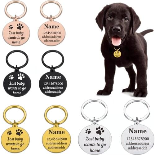 Pet ID Tags Personalized Necklace Dog Tags Custom Free Engraving Dog Cat Puppy Name Tags Pet Collar Id Tags Dog Accessories