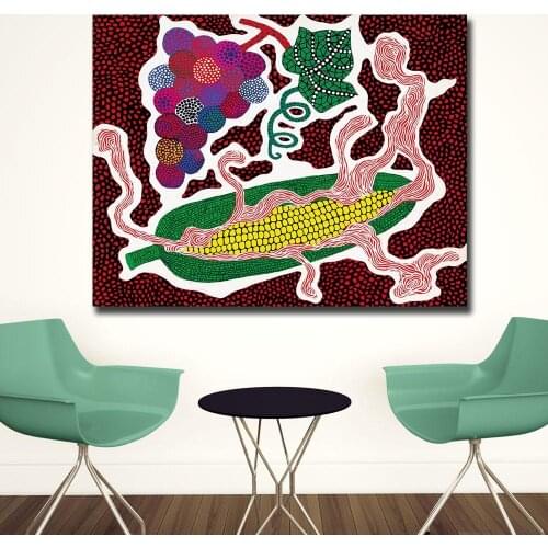 Print Oil Painting Wall Art Painting Yayoi Kusama Field Home Decorative Wall Art Picture for Living Room Canvas Painting