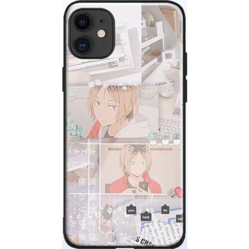 Kozume Kenma Haikyuu!! anime Soft Silicon Glass Phone Case for IPhone SE 6s 7 8 Plus X Xr Xs 11 12 Mini Pro Max Samsung