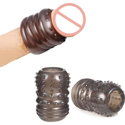 Reusable Foreskin Blockage Ring Glans Protect Penis Sleeve Male Chastity Cage Delay Ejaculation Thickening Penis Rings Sex Toys