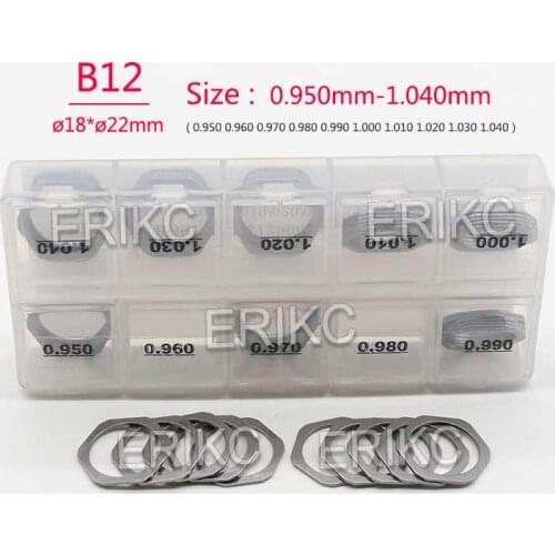 B12 Nozzle Shims Set Size 0.95-1.04mm Common Rail Injector Adjustment Shims B12 1.05-1.14mm Injection Gasket Washers for BOSCH
