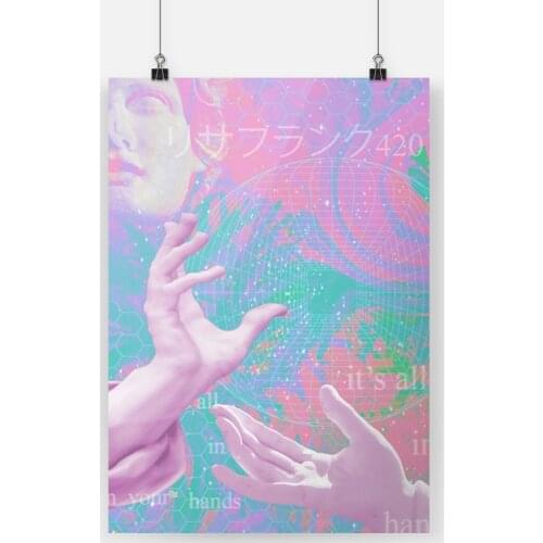 Vaporwave Abstract Sculpture Art Poster Canvas Painting Wall Art Decor Living Room Bedroom Study Home Decoration Prints