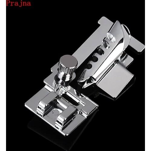 Prajna Sewing Machine Presser Foot Household 6mm 4mm Edging Foots Metal Cloth Strip P. lease r Walk CY-9907 Sewing Accessories