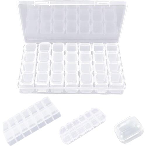 Adjustable Jewelry Necklace Transparent Storage Box Case Holder Removable Inside Boxes Group Craft Organizer Beads Container