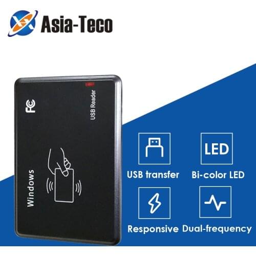 Smart Card Reader no drive issuing device USB for Access Control 125KHz 13.56MHz RFID Reader USB Proximity Sensor