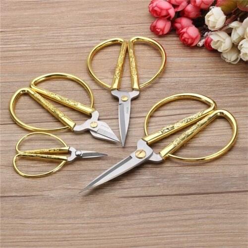 Stainless Steel Dragon & Phoenix Sewing Scissors Short Knife Durable High Steel Retro Tailoring Suitable for Home Textile Crafts