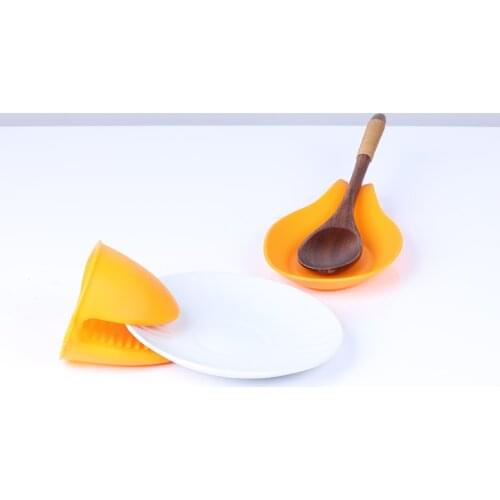 1Pc Silicone Kitchen Organizer Insulated Heat Pot Clips Hot Plate Clip Anti-scald Thicken Microwave Oven Gloves