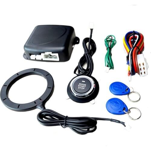 Keyless Engine Start System Push Button Stop RFID Built-in Lock Smart Anti-Theft Device 12V Car Universal Modification Ignition