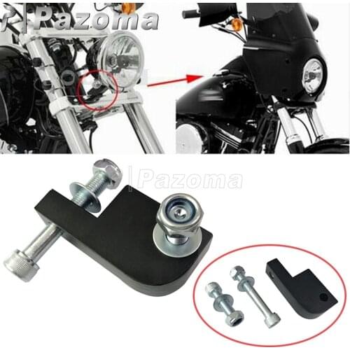 Headlight Extension Block Relocation Bracket For Harley Sportster Dyna Glide FXDL FXDF FXDB FXDWG 39-49mm Fork Headlamp Fairing