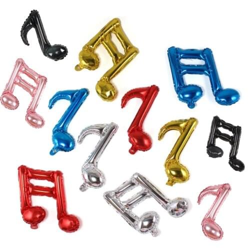 Music festival decoration 16-inch note aluminum foil hydrogen balloon birthday party decoration single note double note balloon