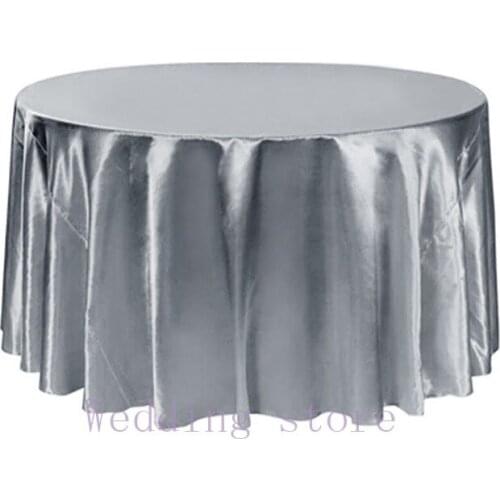 Hot Sale Silver Taffeta Tablecloth For Wedding Event&Party&Hotel&Banquet Supplies