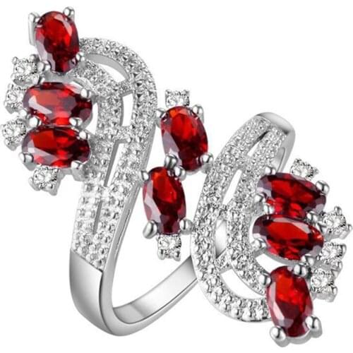 MENGYI Women Rings Exquisite Flower Exaggerated Personality Big Ring Dance Party Jewelry Accessories Multiple Options