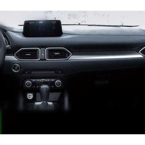 3PCS ABS Instrument Panel Matt Silver Medium Control Glove Box Decorative Cover for Mazda CX5 KF 2017 2018 CX-5 New Style