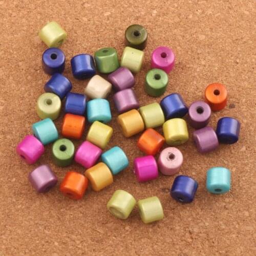 70PCS 8x8.5mm Colorful Acrylic Illusion Miracle Loose Spacer Tube Beads Jewelry DIY L1803
