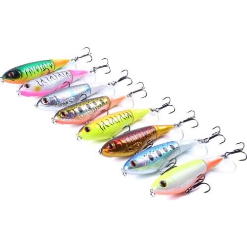 8Pcs Pencil Fishing Lure 9cm 17g Deep Water Boating SwimBait Plastic Sinking Artificial Quanlity Tackles 3D Eye Hook