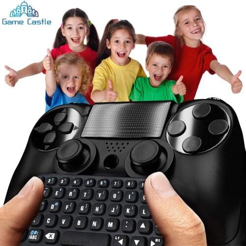 Black Color Wireless Bluetooth Keyboard Keypad Chatpad for PlayStation 4 PS4 Slim & Pro Game Controller Gamepad Dropshipping