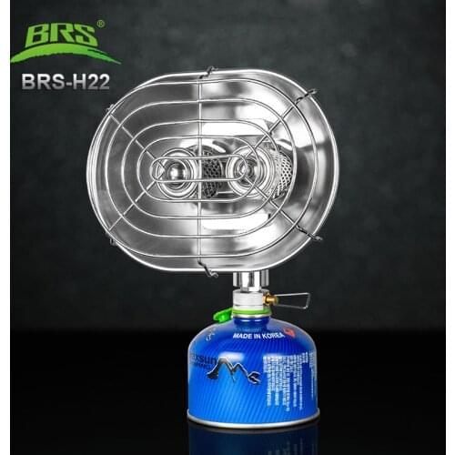 BRS H22 Outdoor Gas Heater Camping Fishing Warmer Butane Propane Double Burners Heating Stove Infrared Ray Gas Personal Heater