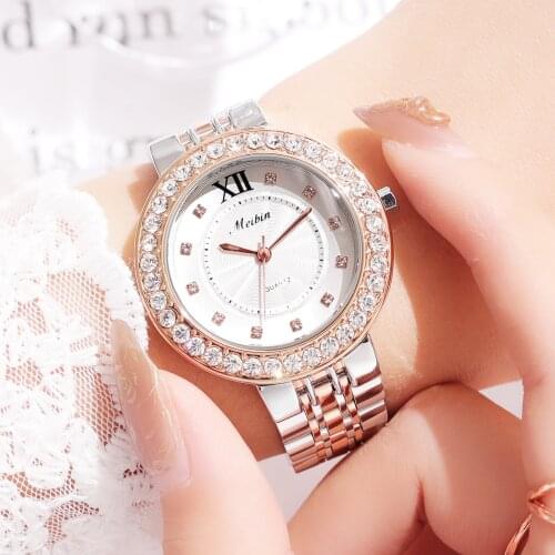 Japan Quartz Movement Full Steel Creative Design Original Classic Women Watches Rose Gold Diamnond Waterproof Wrist Watch For