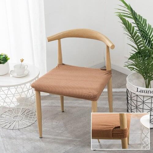 Spandex Jacquard Dining Room Chair Seat Covers,Removable Washable Elastic Cushion Covers for Upholstered Dining Chair