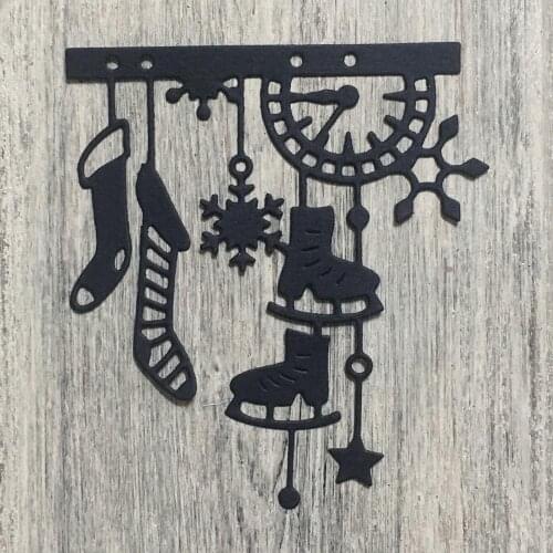 ArtScrap Christmas shelf For Metal Cutting Stencils For DIY Scrapbooking Craft Embossing Die Cuts | Art: 349