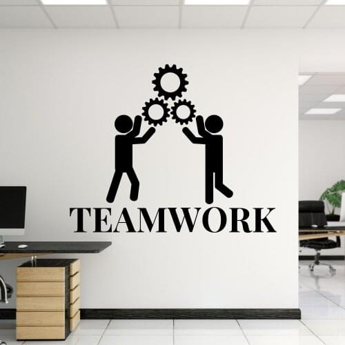 Artistic Team-work Design Wall Sticker Decal TeamWork Sticker Office Wall Decoration A00389
