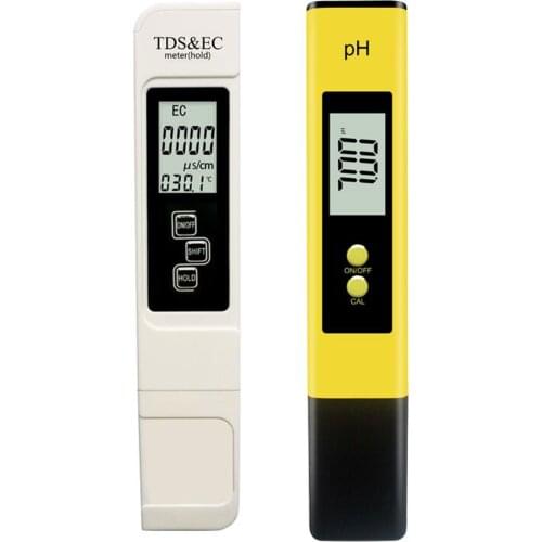 PH Meter Water Quality Detector PH Acidometer PH Value Test Prod EC TDS Conductivity Water Quality Testing Pen Meter TDS Pen