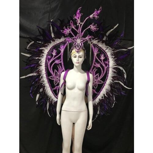 Latin dance Samba accessories Fashion exquisite headdress feathers Delicate dance shows accessories