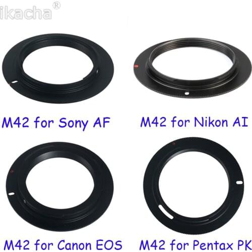 10pcs M42 Metal Lens Adapter Screw Mount Lens Ring to For Canon EOS for Nikon AI for Sony AF for Pentax PK Camera Accessories
