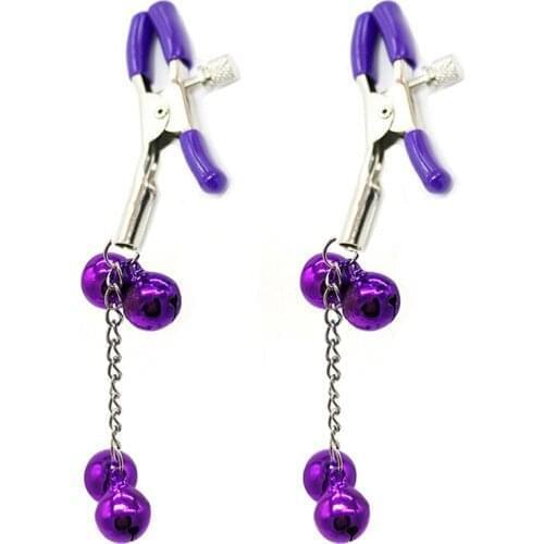 Metal Nipple BDSM Sex Slave Toys Adult Game Breast Clip Clitoral Stimulator with Bead Decor Clamps