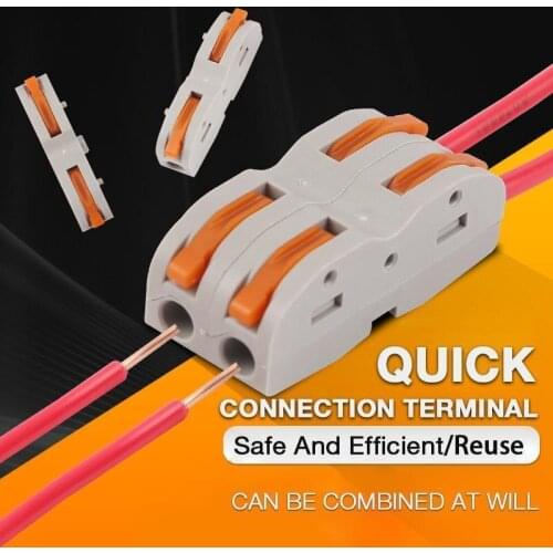 Mini Fast Wire Cable Quick Connection Terminal Universal Wiring Cable Connector Push-in Conductor Terminal Block DIY Dropshippin
