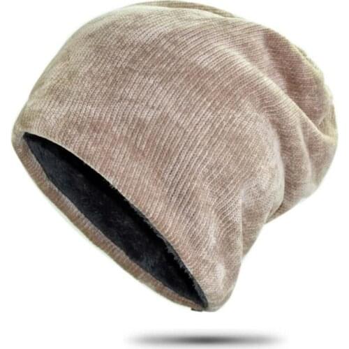 IANLAN Fashion Unisex Winter Caps Soft Chenille Beanies for Men Women Solid Knit Hats Casual Fleece Lined Skullies Hats IL00318