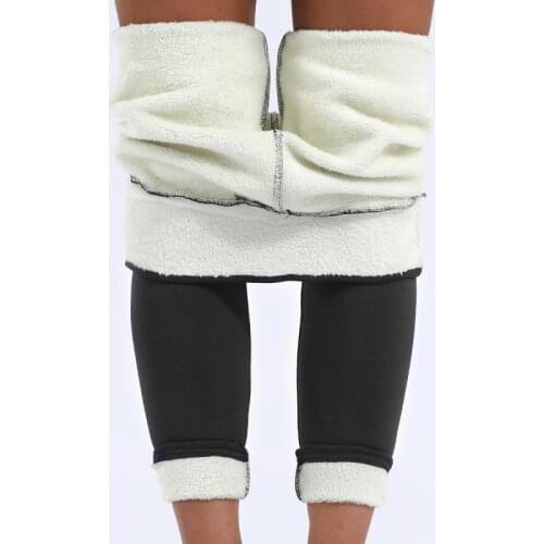 ATHVOTAR Fashion Hight Waist Winter Women Leggings Lamb Wool Leggings Women Comfortable Solid Color Warm Leggings