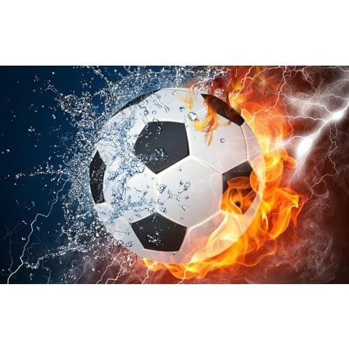 New Full Area Highlight Diamond Diy magic Diamond Painting Kit Diamond Cross Stitch Embroidery Sports flying flame football